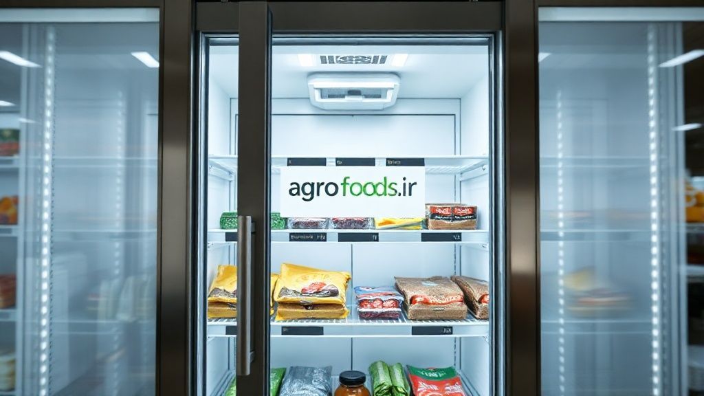 یخچال فروشگاهی مدرن برای نمایش محصولات غذایی