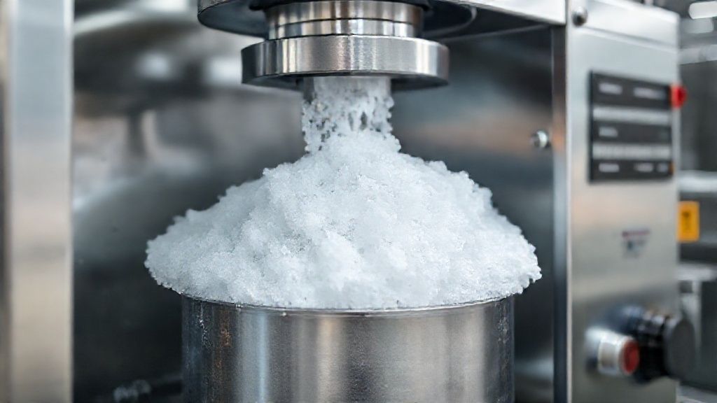 یخساز پودری صنعتی مدرن با جزئیات دقیق