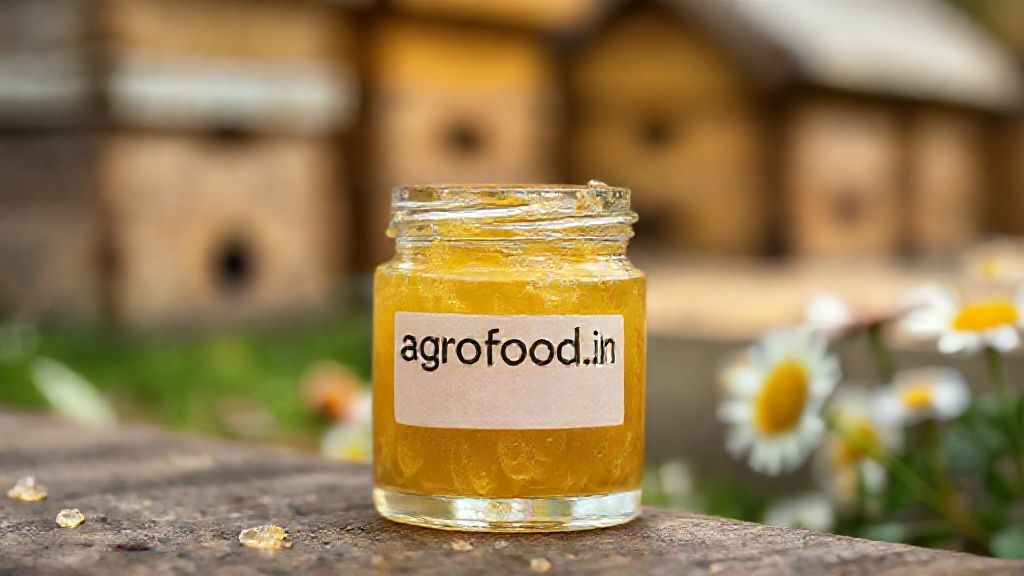 ژل رویال ایرانی تازه در ظرف شیشه‌ای کوچک