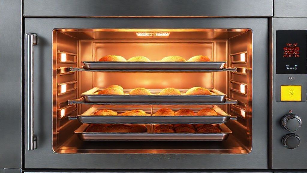 رندر سه بعدی دقیق از فر صنعتی استیل