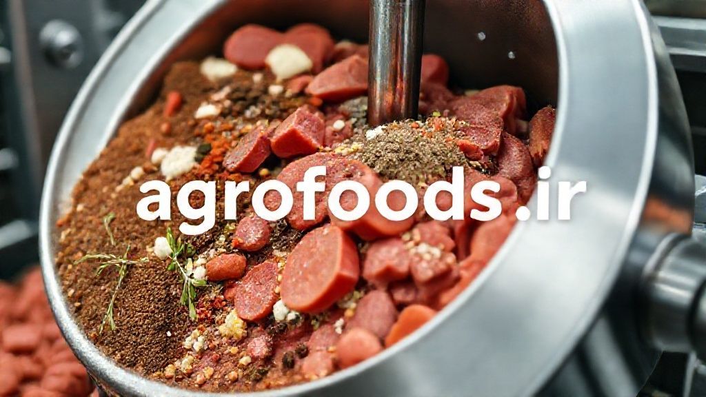خط تولید سوسیس و کالباس با تمرکز بر مخلوط کردن مواد