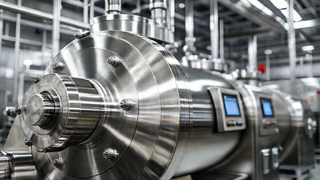 سانتریفیوژ صنعتی استیل در کارخانه صنایع غذایی