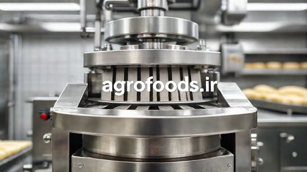 تصویری دقیق از دستگاه دیوایدر خمیر در حال کار