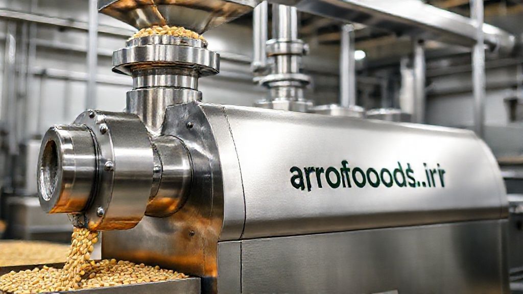 تصویر دستگاه صنعتی ارده‌گیر در خط تولید