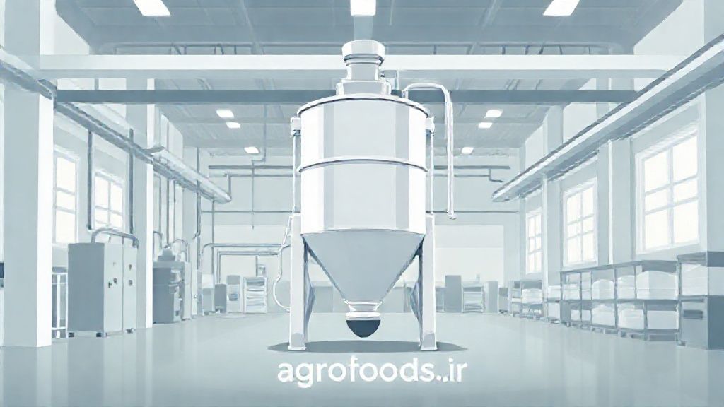 میکسر پودری صنعتی در خط تولید مواد غذایی