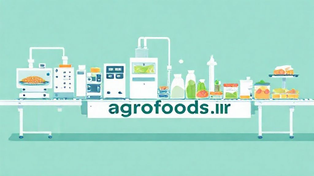 تصویر یک خط تولید صنایع غذایی مدرن و بهینهسازی شده