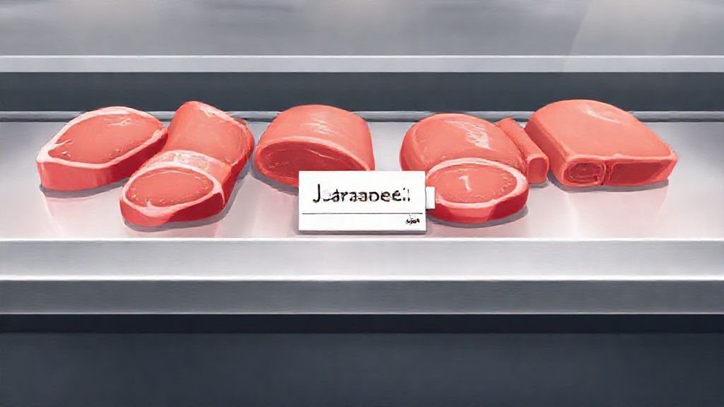 برش‌های تازه گوشت جوانه