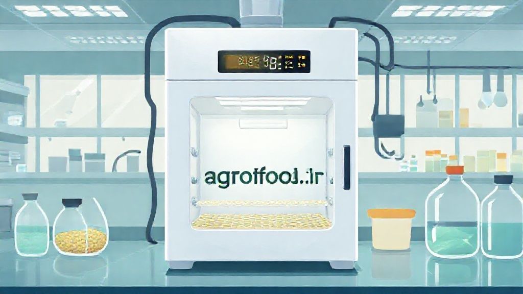 انکوباتور آزمایشگاهی با نمایشگر دیجیتال در یک آزمایشگاه مدرن