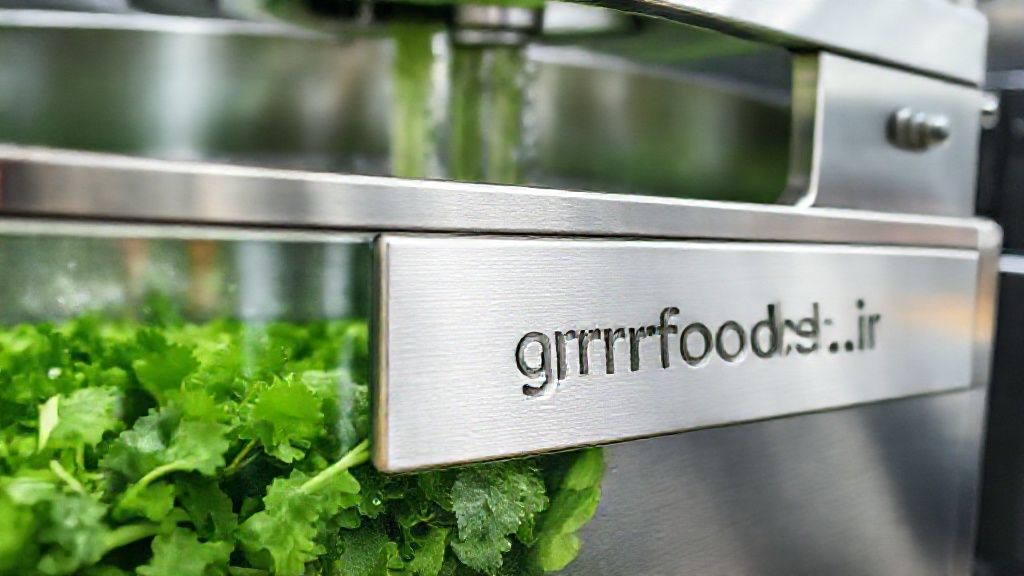 دستگاه آبگیر سبزیجات در حال کار