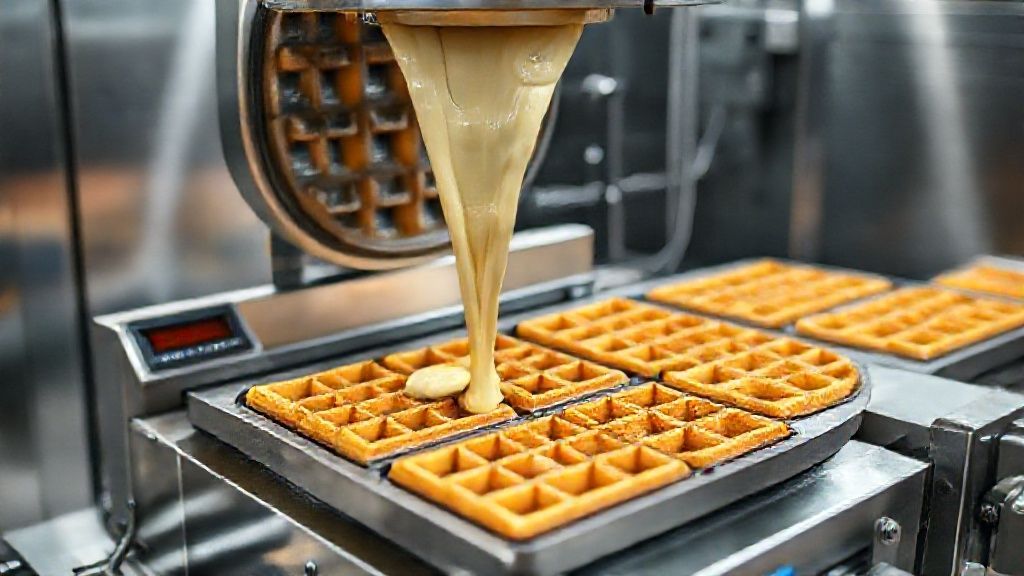وافل‌ساز صنعتی پیشرفته در خط تولید