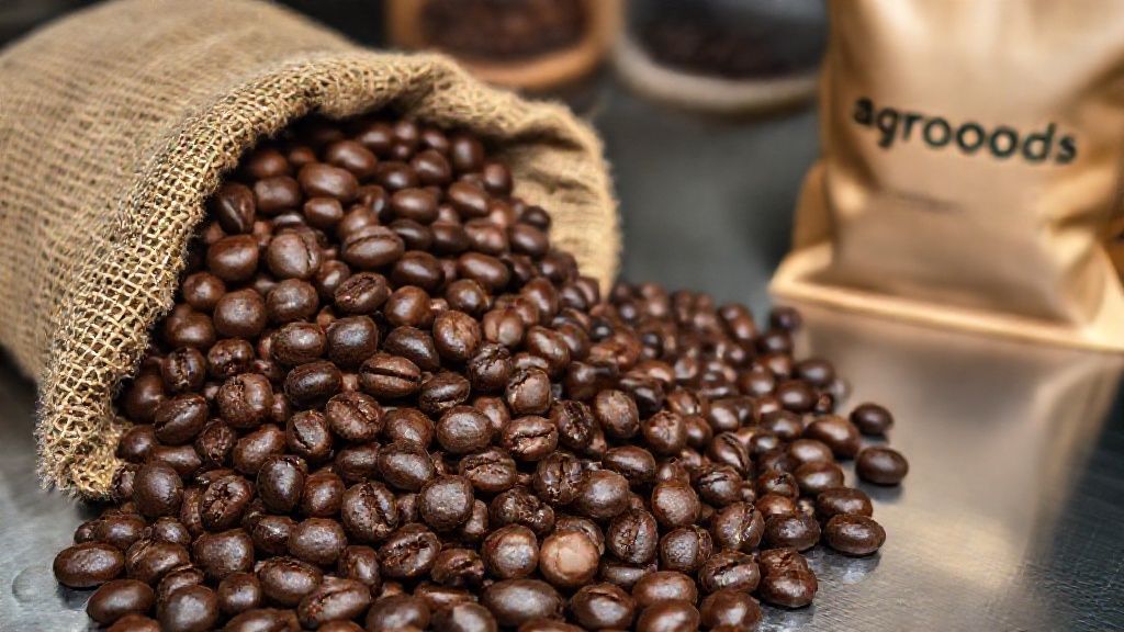 تصویری با کیفیت از دانه های قهوه رست شده فله