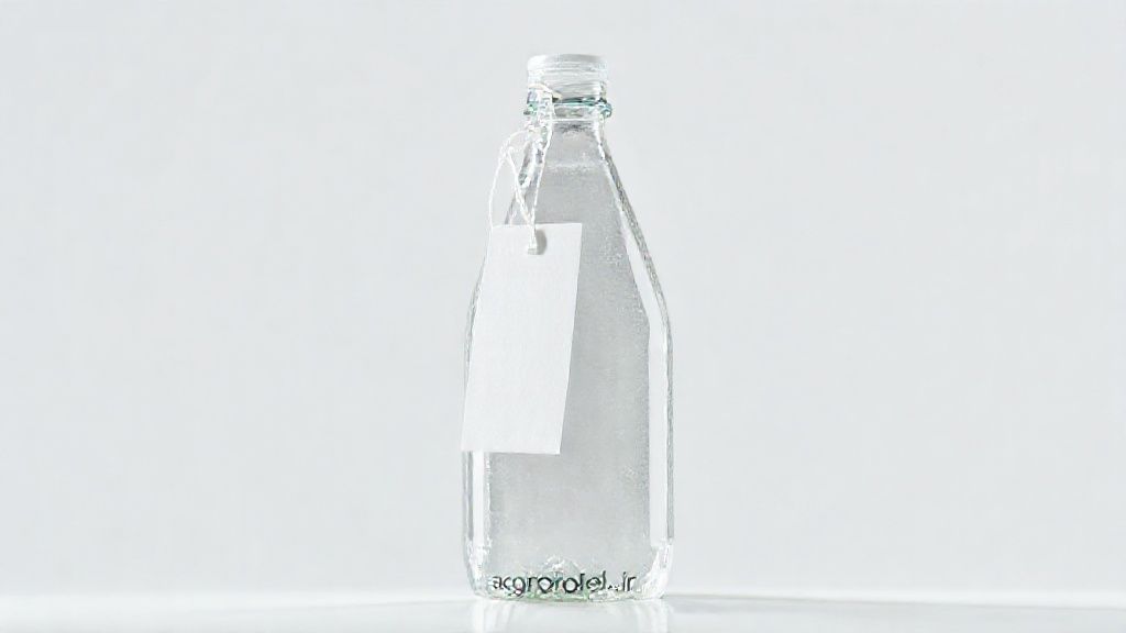 تصویری از یک بطری پلاستیکی با برچسب قیمت