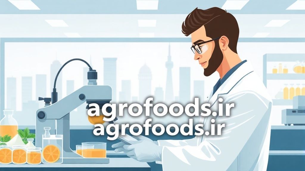 کارشناس صنایع غذایی در آزمایشگاه مدرن