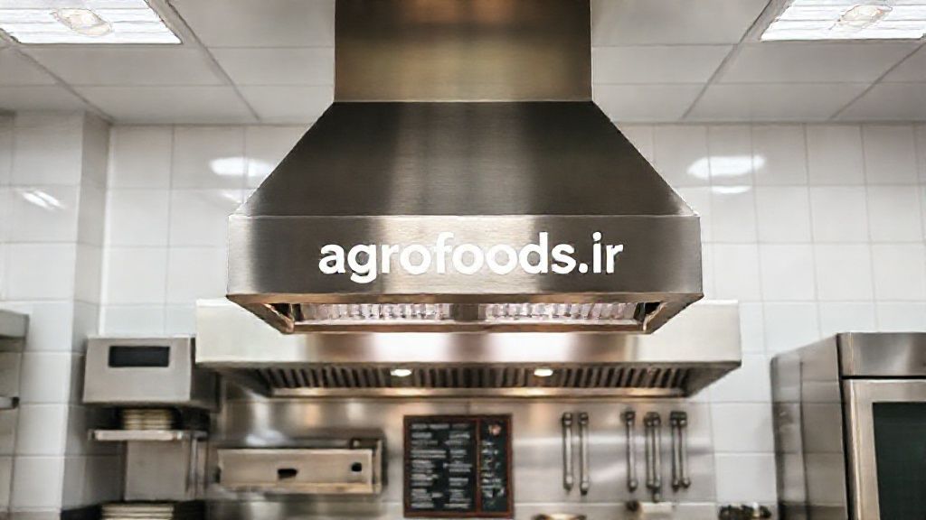 آشپزخانه صنعتی مدرن با هود صنعتی در اصفهان