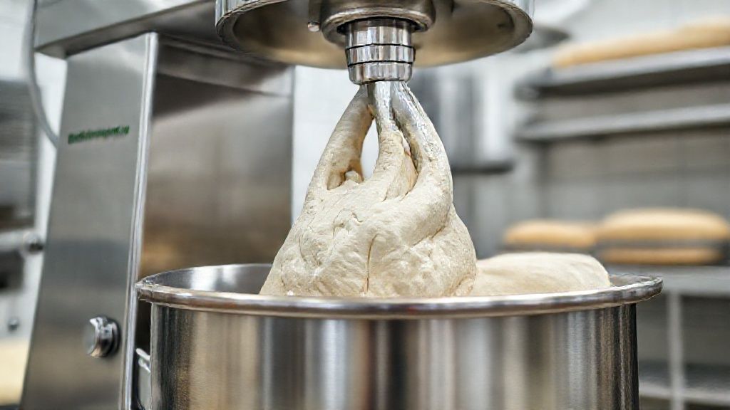 دستگاه خمیرگیر صنعتی در حال کار