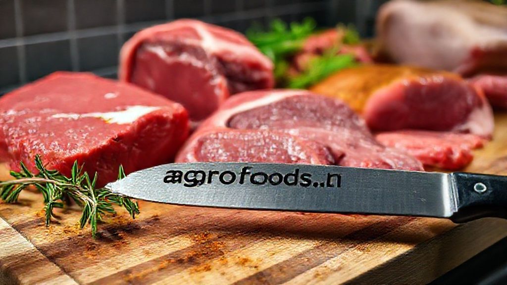 برش های تازه گوشت قرمز و سفید