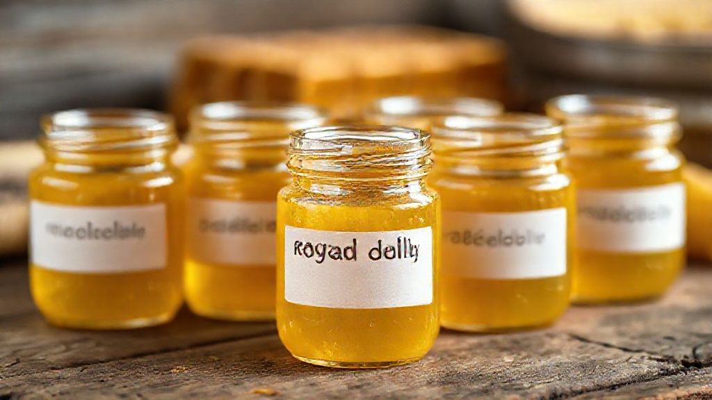 مجموعه‌ای از شیشه‌های کوچک ژل رویال