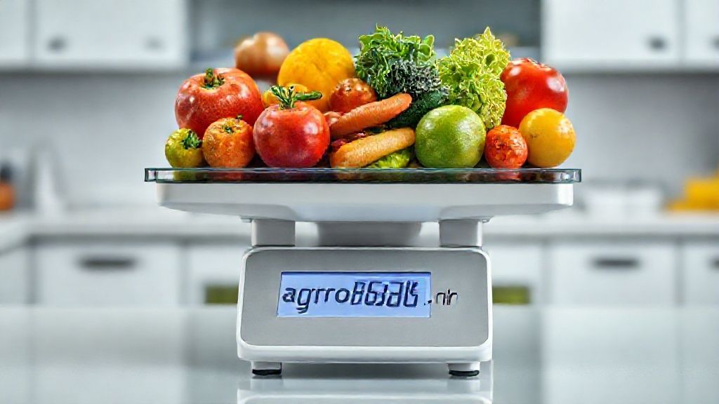 ترازو دیجیتال با محصولات تازه