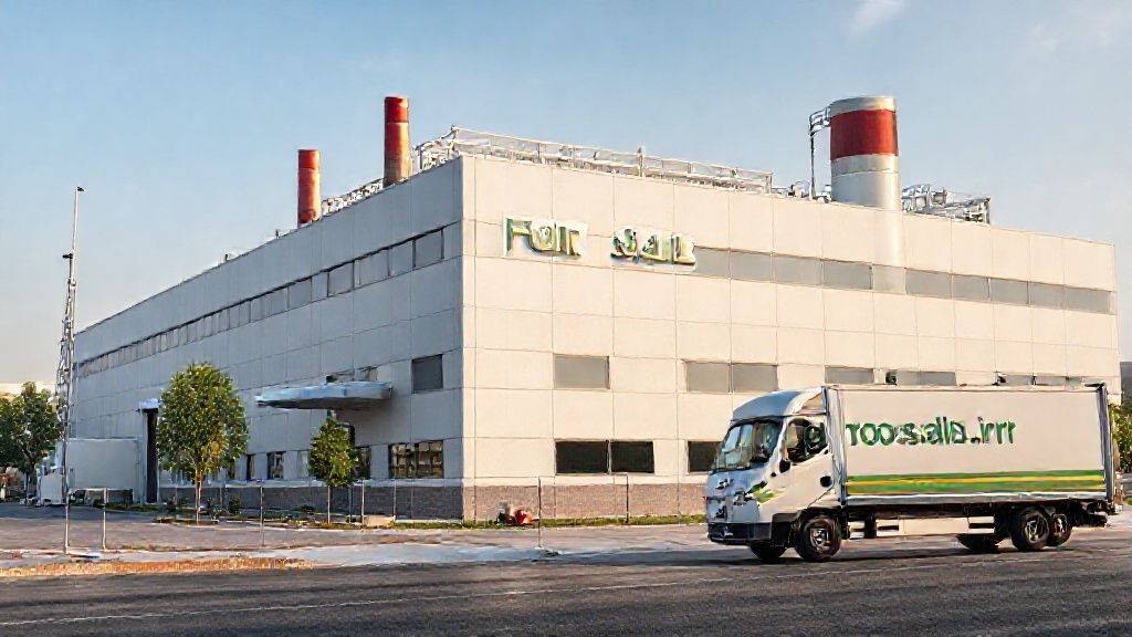 نمای بیرونی کارخانه مدرن آماده فروش در تبریز