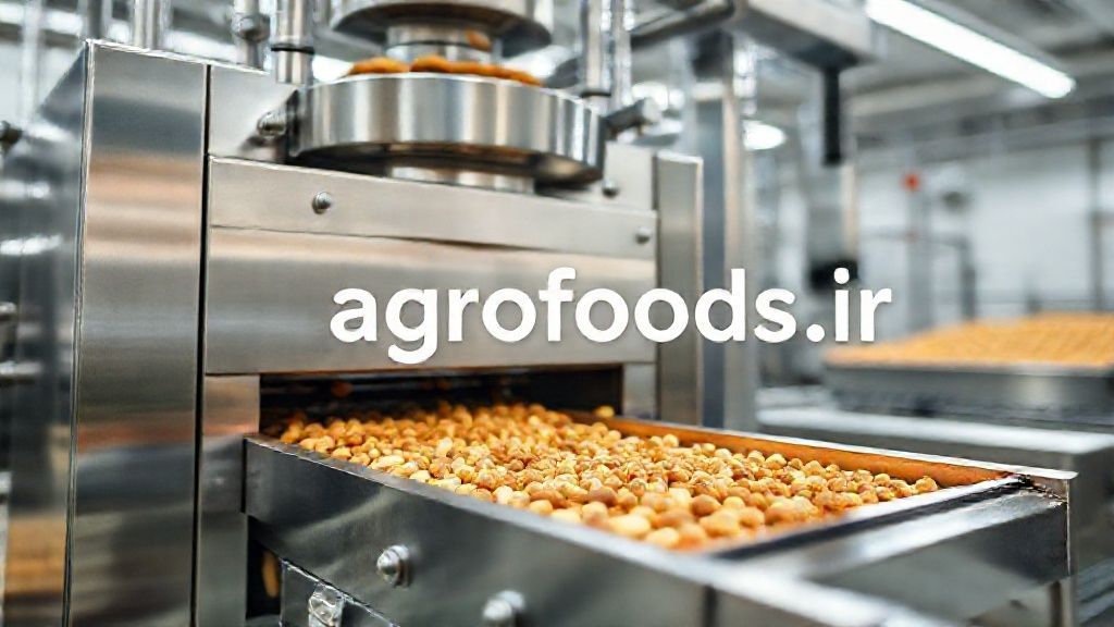 دستگاه آجیل پز صنعتی در حال کار