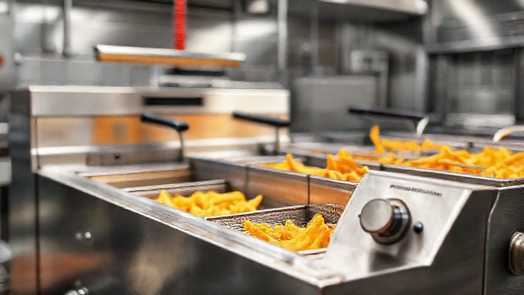 سرخ کن ریلی در خط تولید