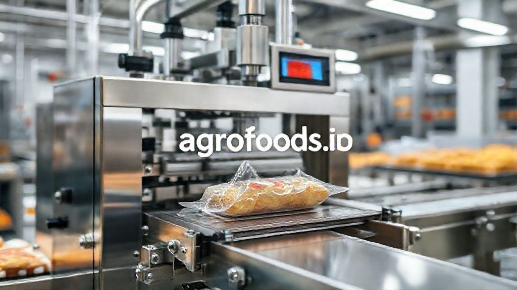 دستگاه سلفون کش صنعتی در خط تولید مواد غذایی