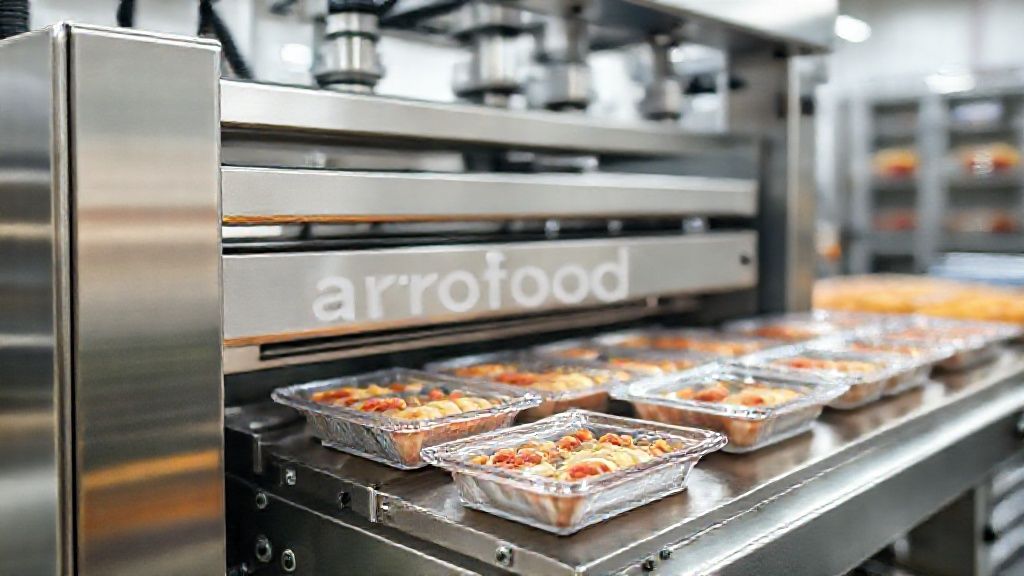 تصویری از یک دستگاه سیل وکیوم صنعتی در حال کار