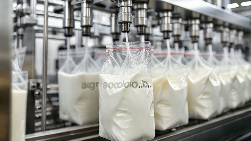 خط تولید صنعتی شیر پرکن کیسه ای