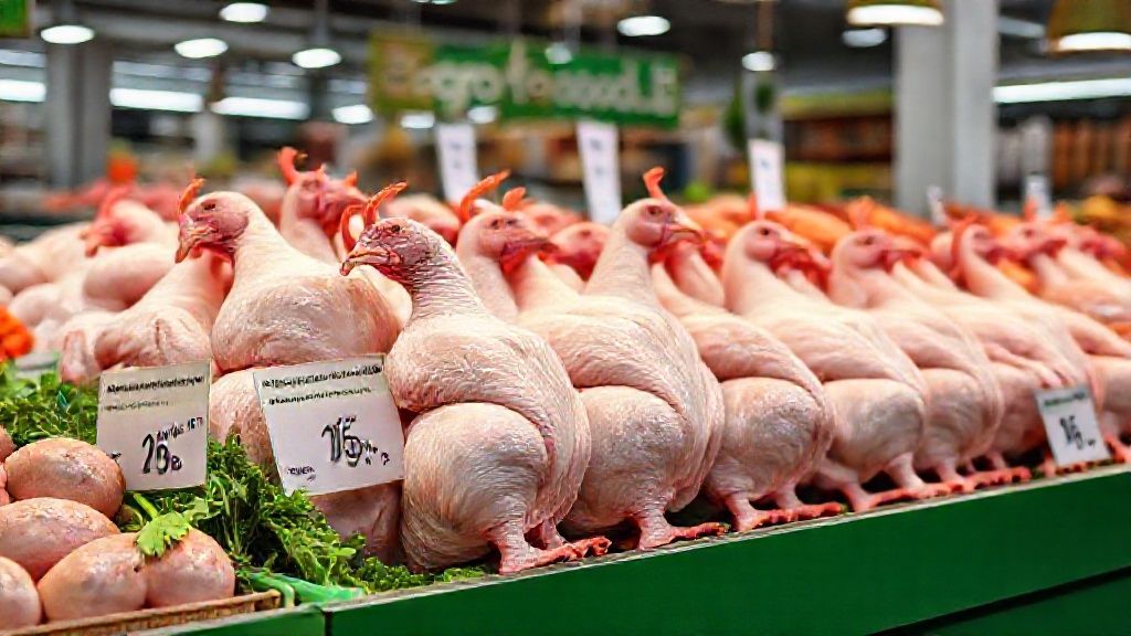 مرغ تازه و باکیفیت در بازار