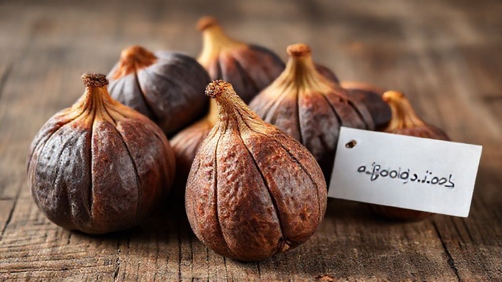 انجیر خشک با کیفیت بر روی سطح چوبی