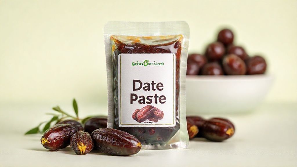 تصویری از بسته بندی مدرن خمیر خرما