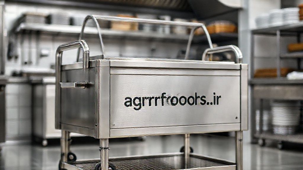 ترولی حمل بن ماری در یک آشپزخانه صنعتی