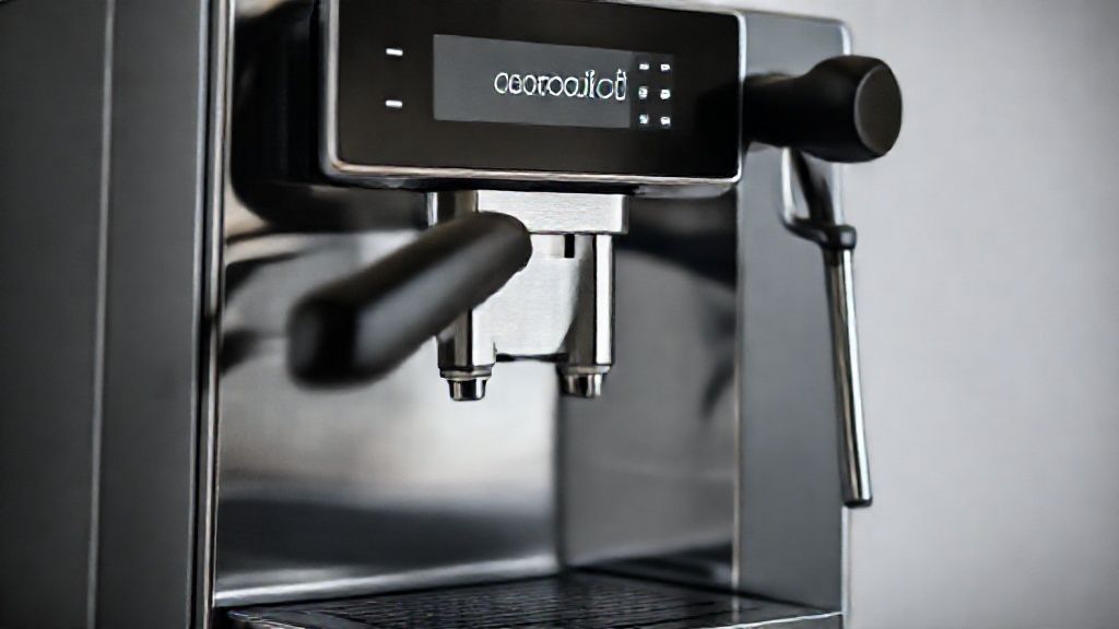 دستگاه اسپرسو صنعتی مدرن و حرفه‌ای