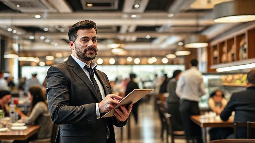 فضای داخلی مدرن و تمیز یک رستوران در مشهد