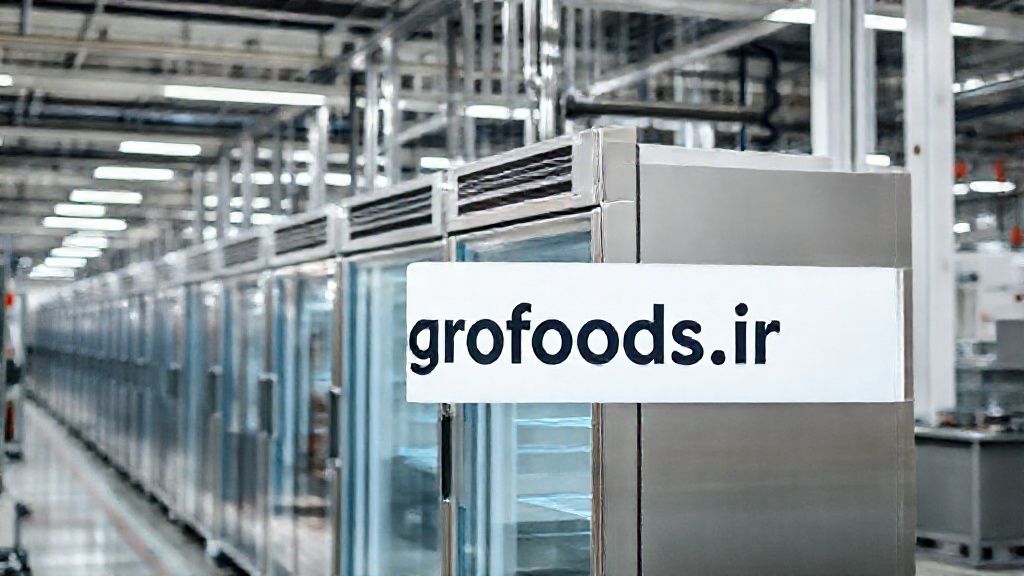 یخچال پرده هوا مدرن در یک مرکز فروش مواد غذایی