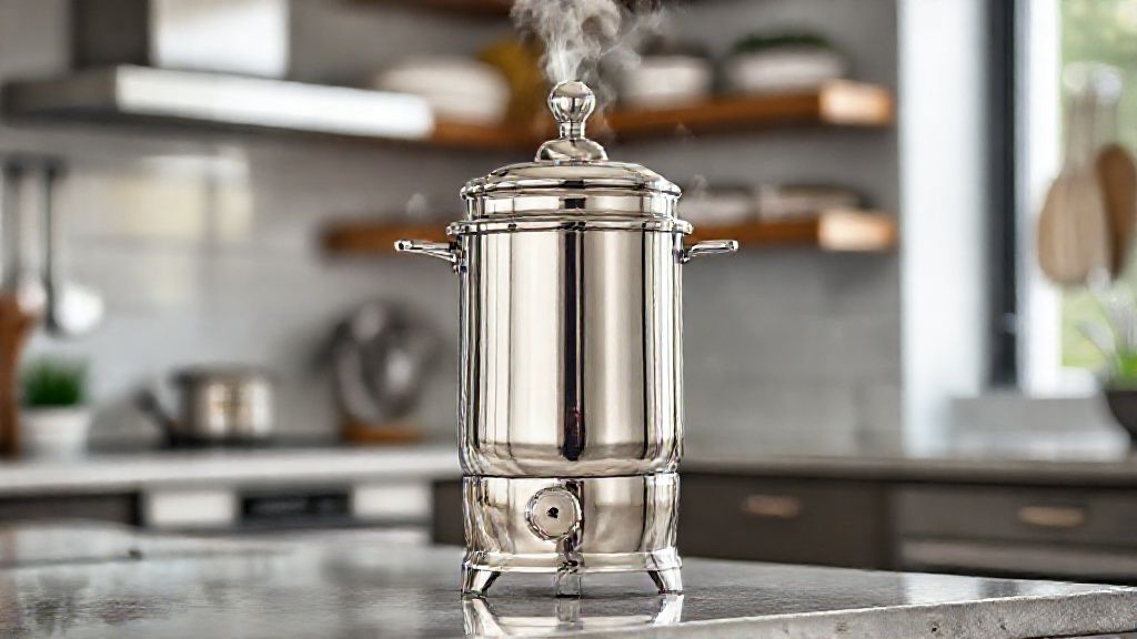 سماور گازی صنعتی براق و مدرن