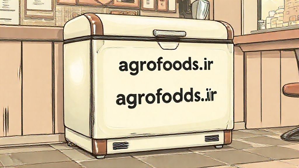 فریزر صندوقی آنتیک در یک فروشگاه قدیمی