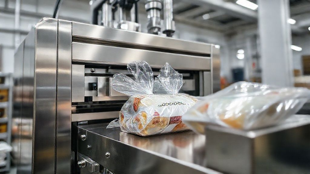 دستگاه شیرینگ پک در حال بسته بندی محصول