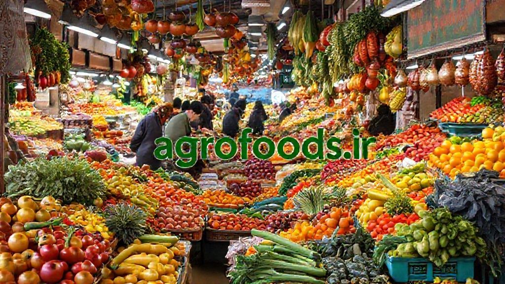 بازار پرجنب و جوش میوه و صیفی در مشهد
