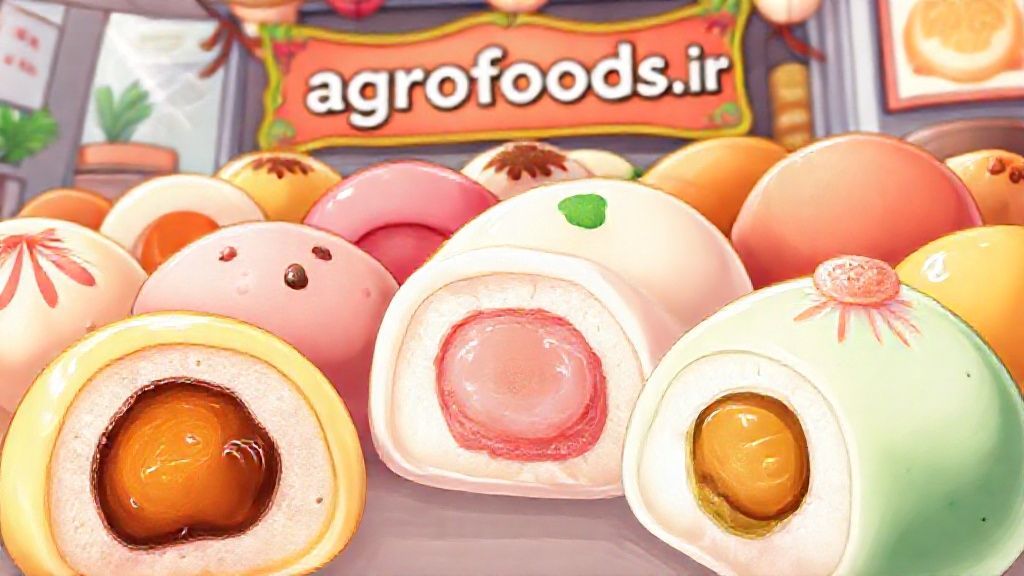 تصویری رنگارنگ از دسرهای موچی