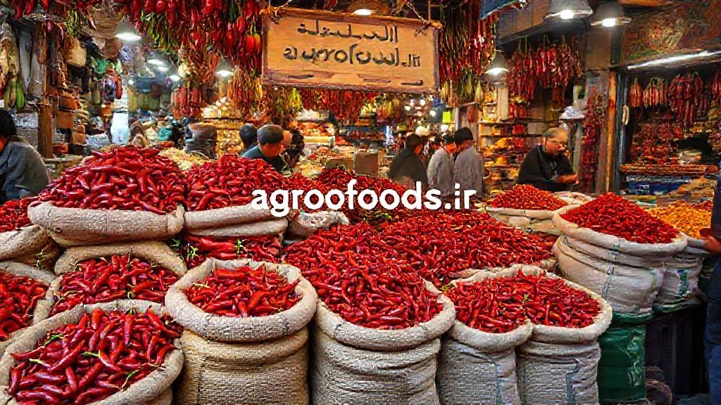 بازار پررونق فلفل قرمز هندی در مشهد