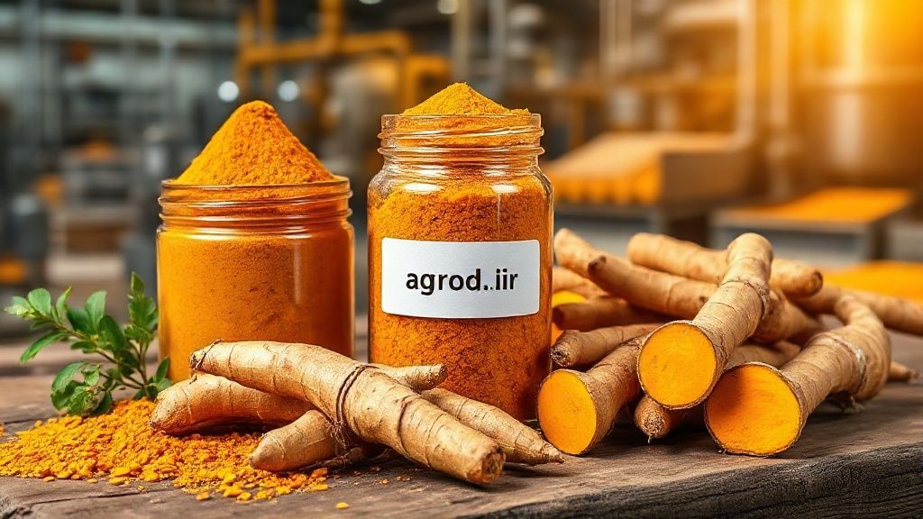 ریشه‌ها و پودر زردچوبه با کیفیت بالا