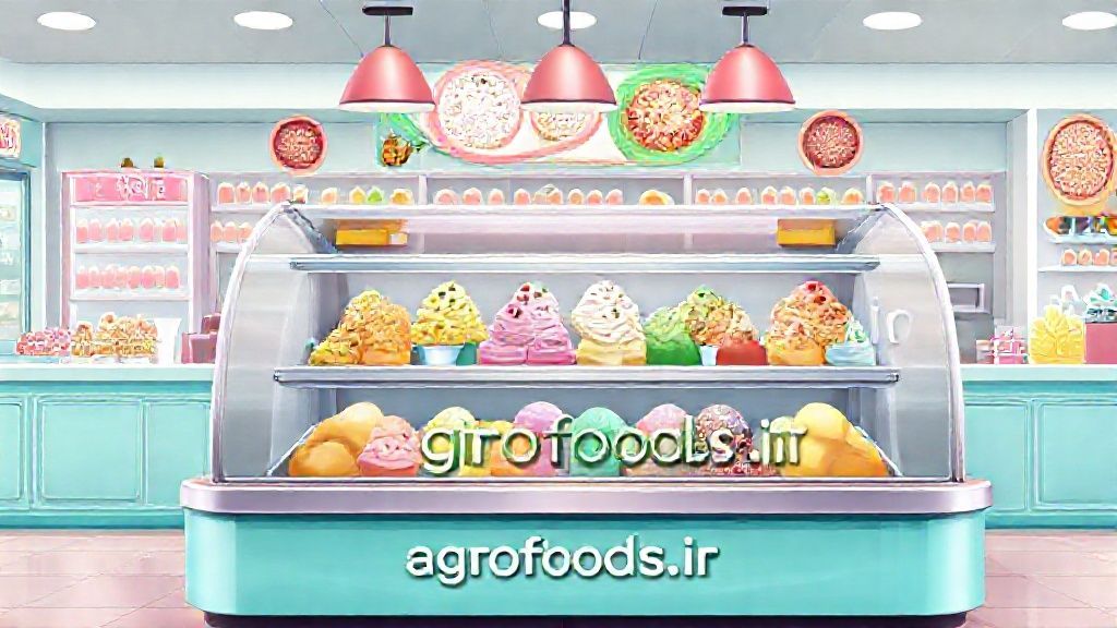 تاپینگ بستنی ممتاز تبرید جنوب با نمایش جذاب افزودنی ها