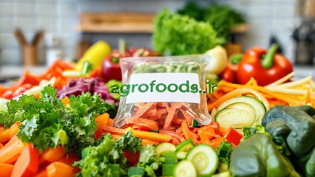 سبزیجات تازه و آماده در بسته‌بندی صنعتی