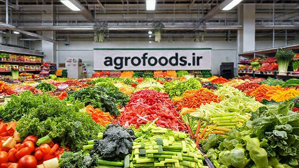 مجموعه متنوع سبزیجات آماده عمده و تازه