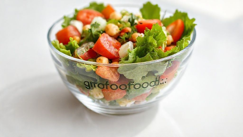 سالاد تک نفره آماده در کاسه شفاف