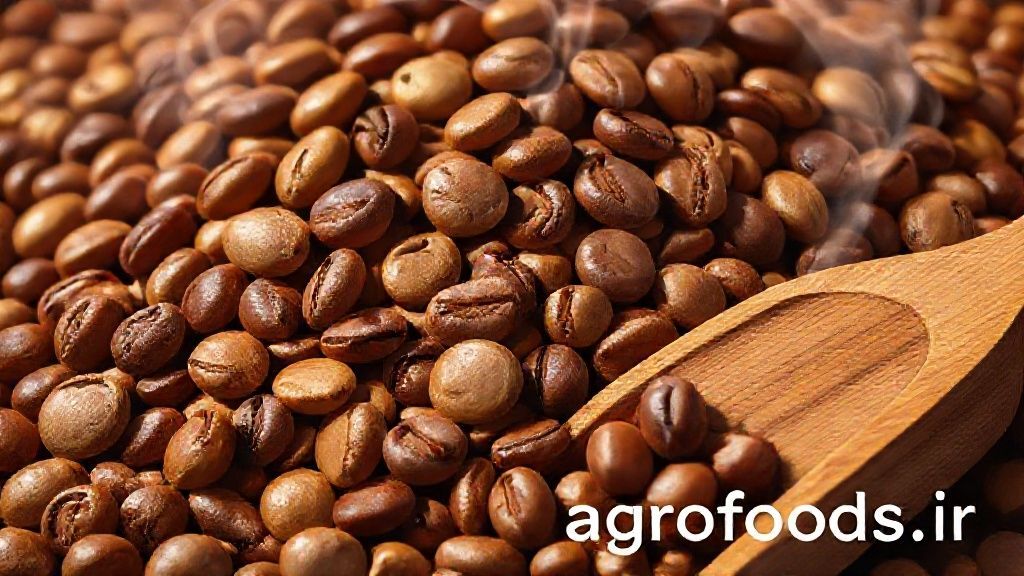 دانه‌های قهوه برشته شده آماده خرید عمده