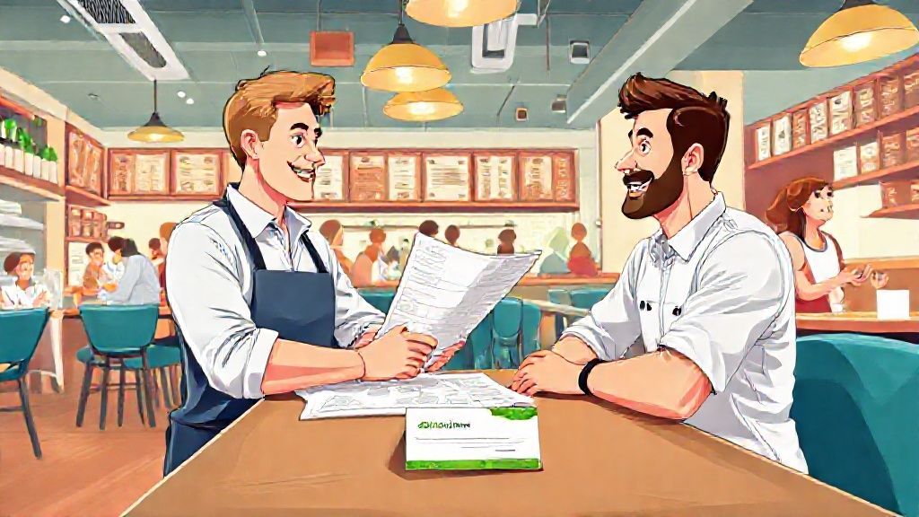 مشاور متخصص راه اندازی رستوران در حال ارائه مشاوره