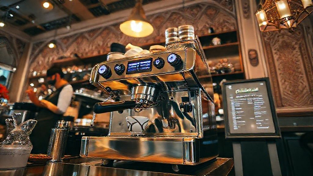 صحنه پرجنب‌وجوش کافی‌شاپ در اصفهان با دستگاه اسپرسو