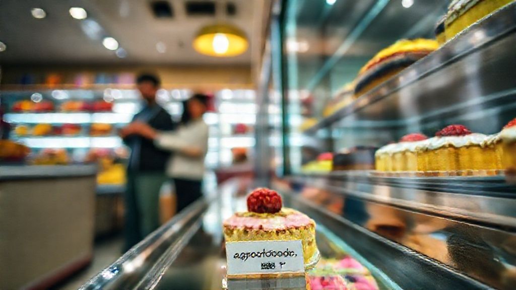 یخچال قنادی مدرن در یک شیرینی فروشی شیراز